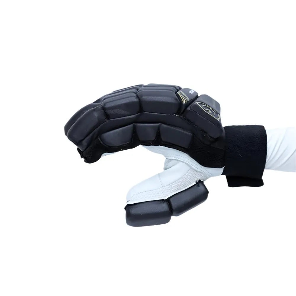 Gortonshire Focus Black Cricket Batting Gloves Mens Size