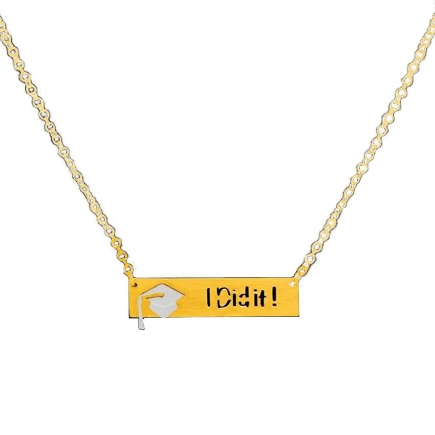 Graduation Hat with I Did It Statement Necklace
