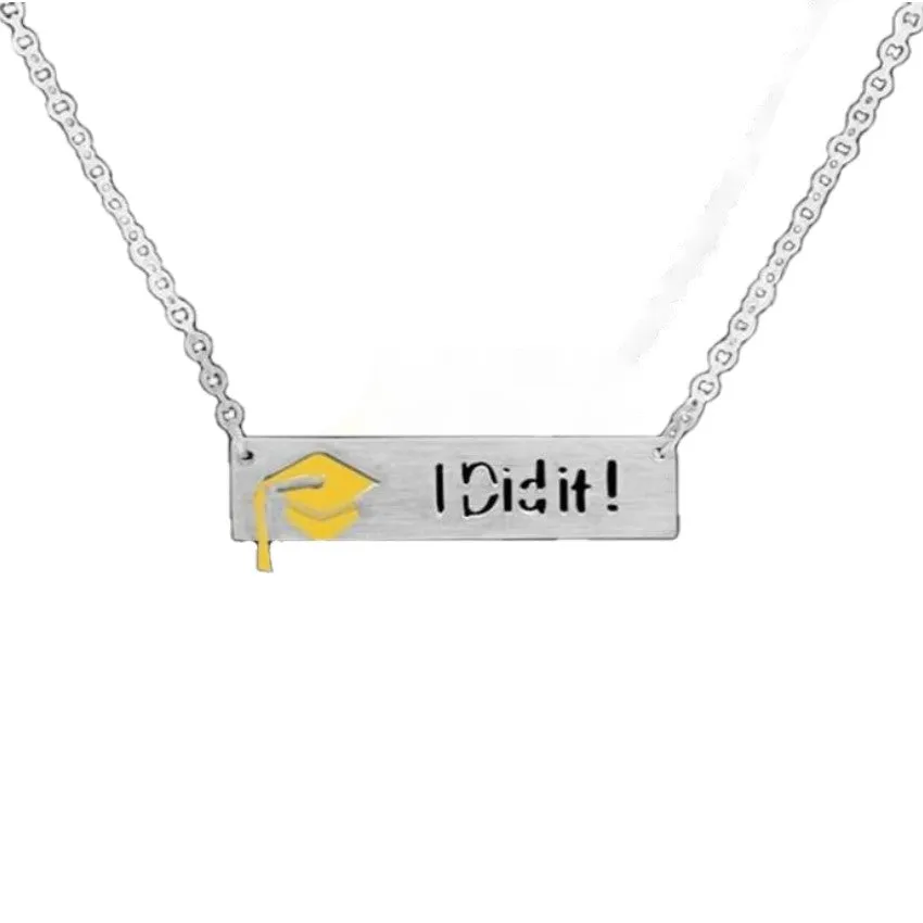 Graduation Hat with I Did It Statement Necklace