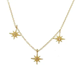 Gratitude star Necklace with Diamonds