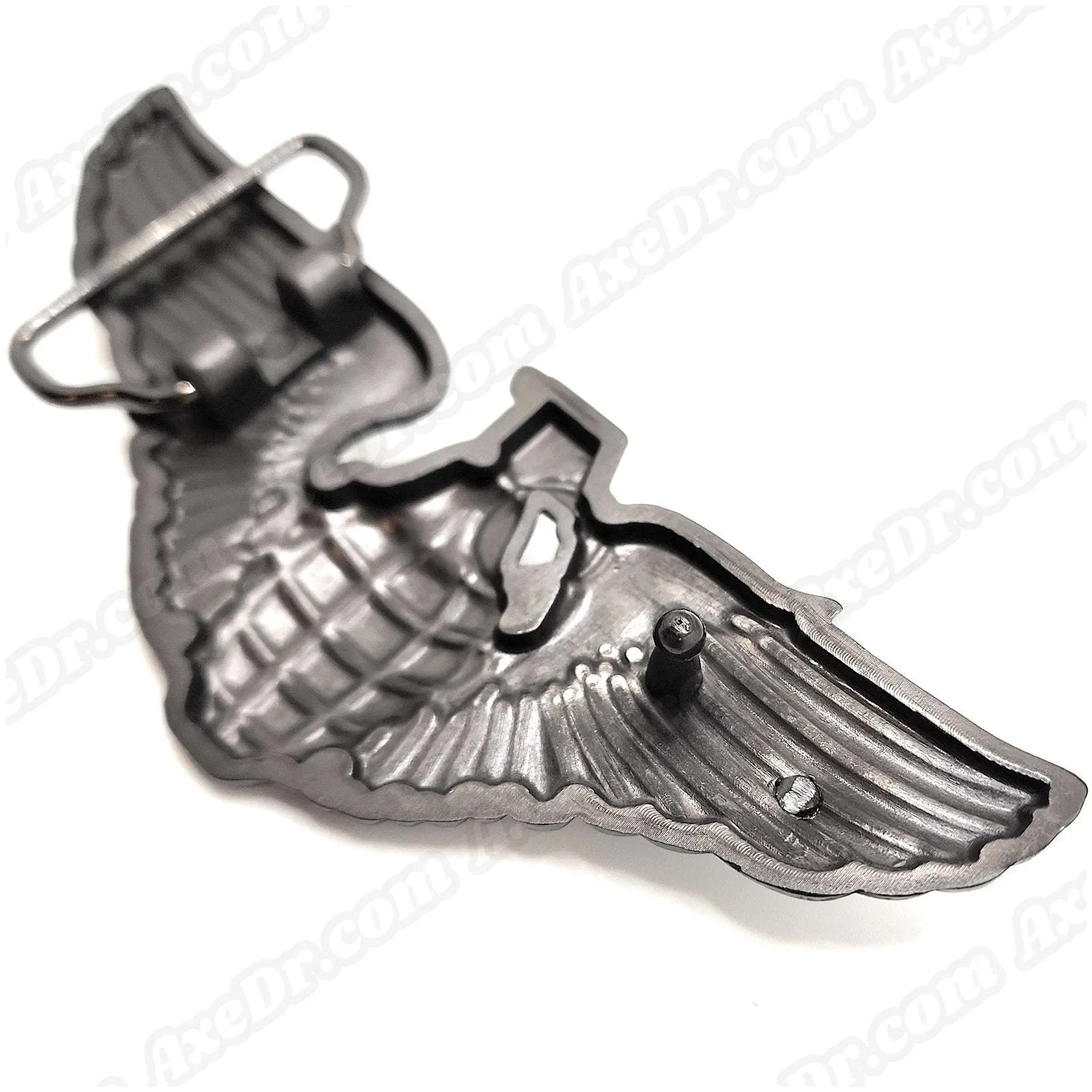 Grenade with Angel Wings Belt Buckle