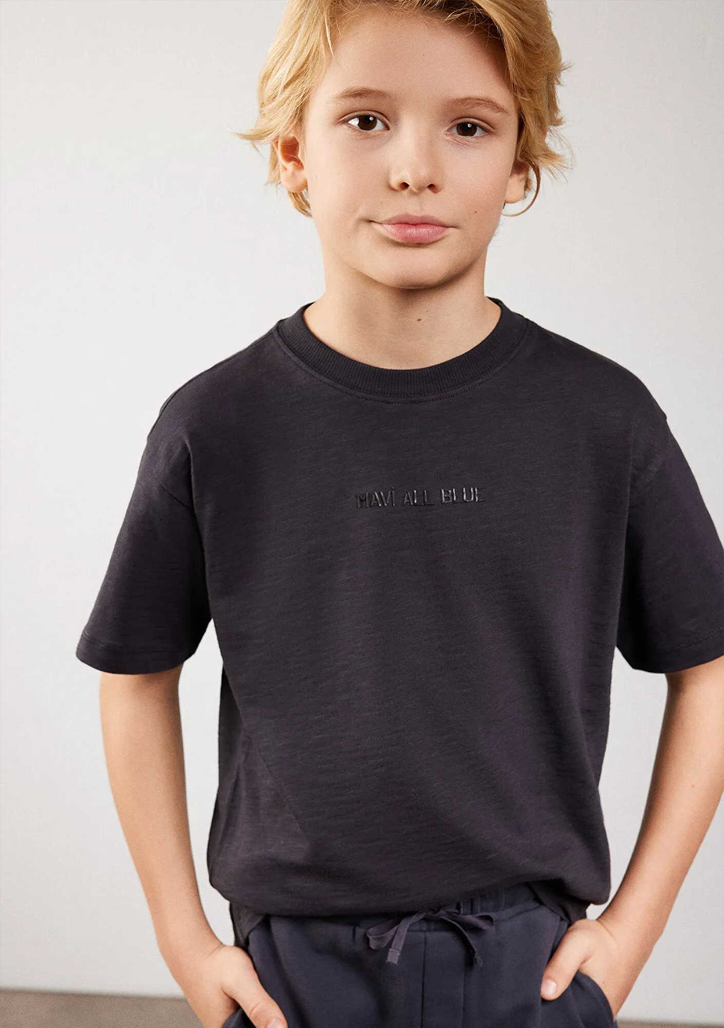 Grey Organic Cotton Basic T-Shirt