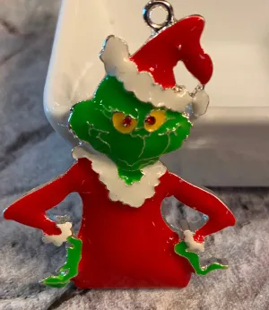 Grinch in Santa Suit Pendant