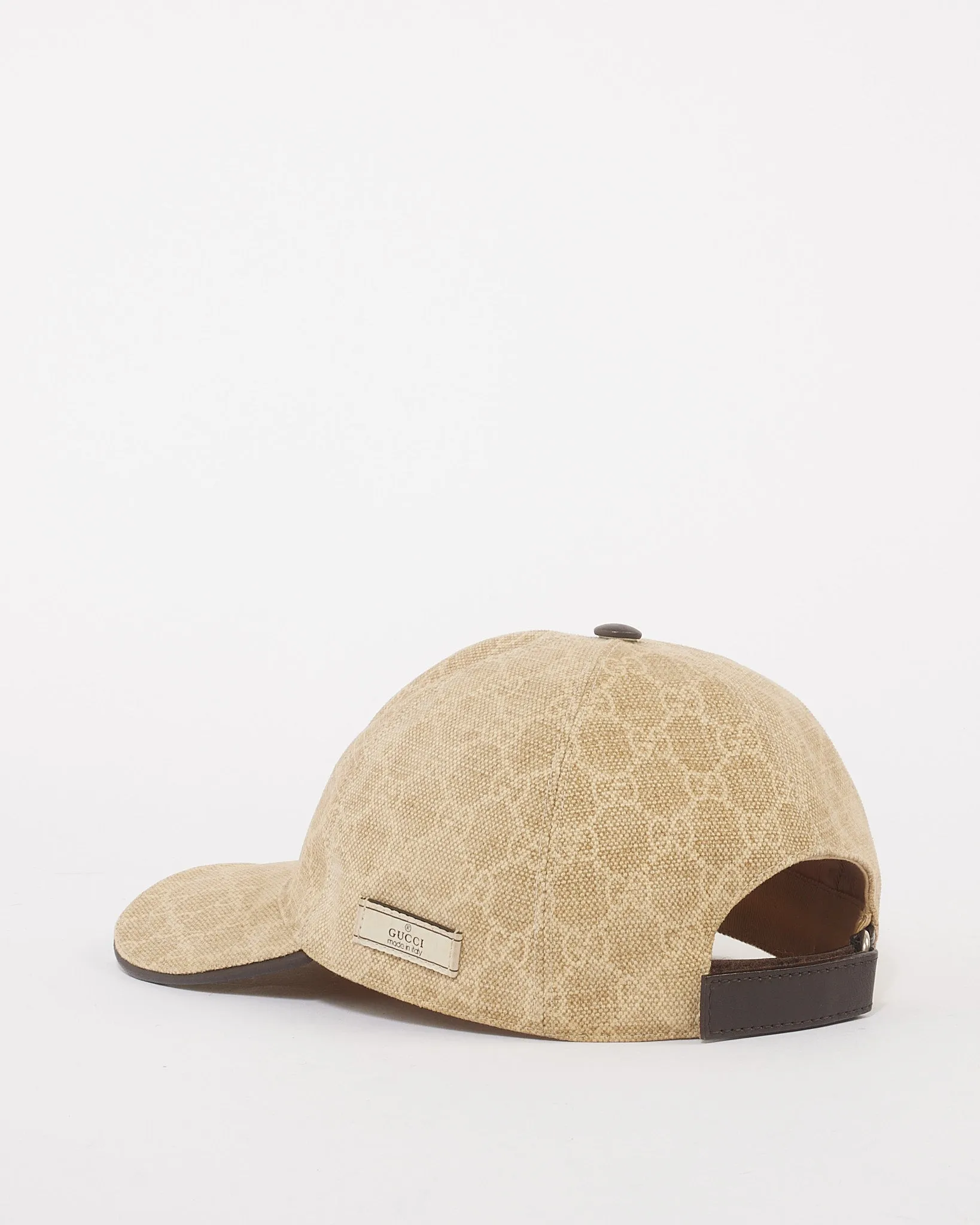 Gucci Beige GG Coated Canvas Baseball Cap