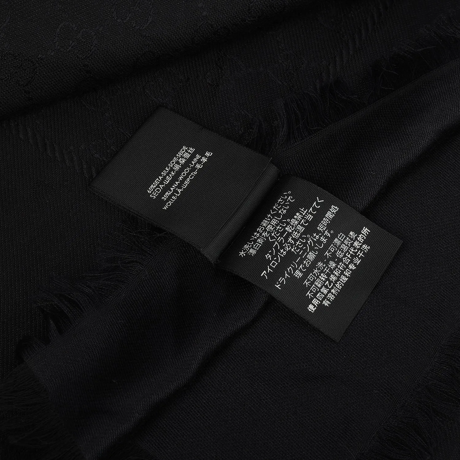 Gucci Black GG Jacquard Shawl