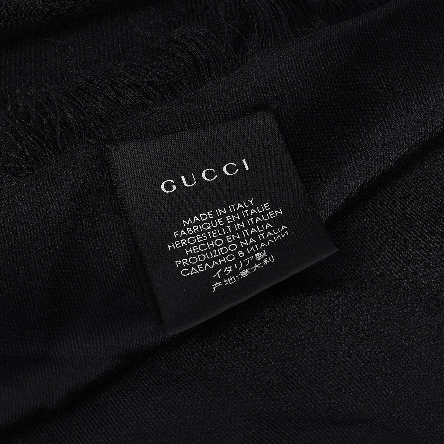 Gucci Black GG Jacquard Shawl