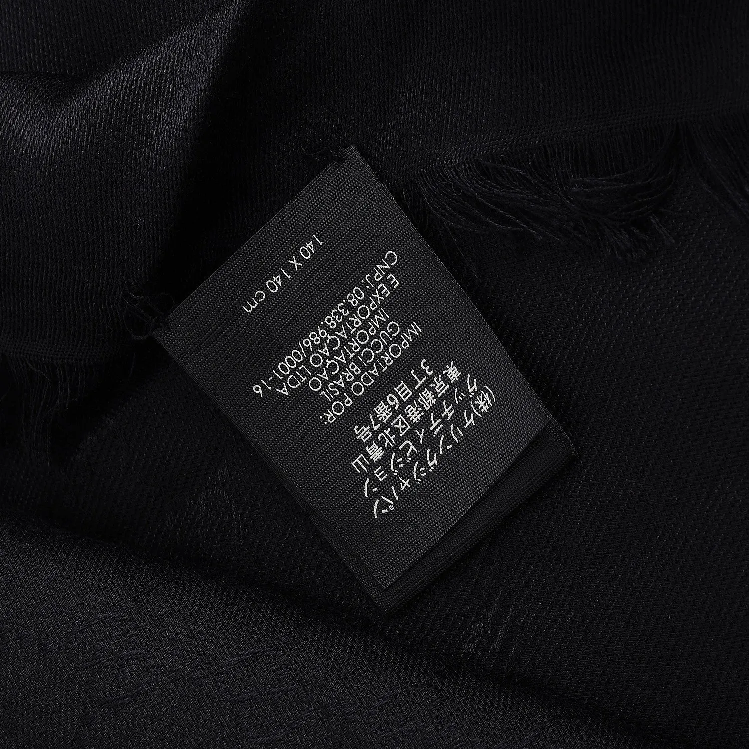 Gucci Black GG Jacquard Shawl