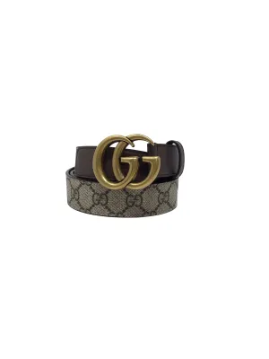 Gucci Size 100 Marmont Buckle GG Supreme & Leather Belt