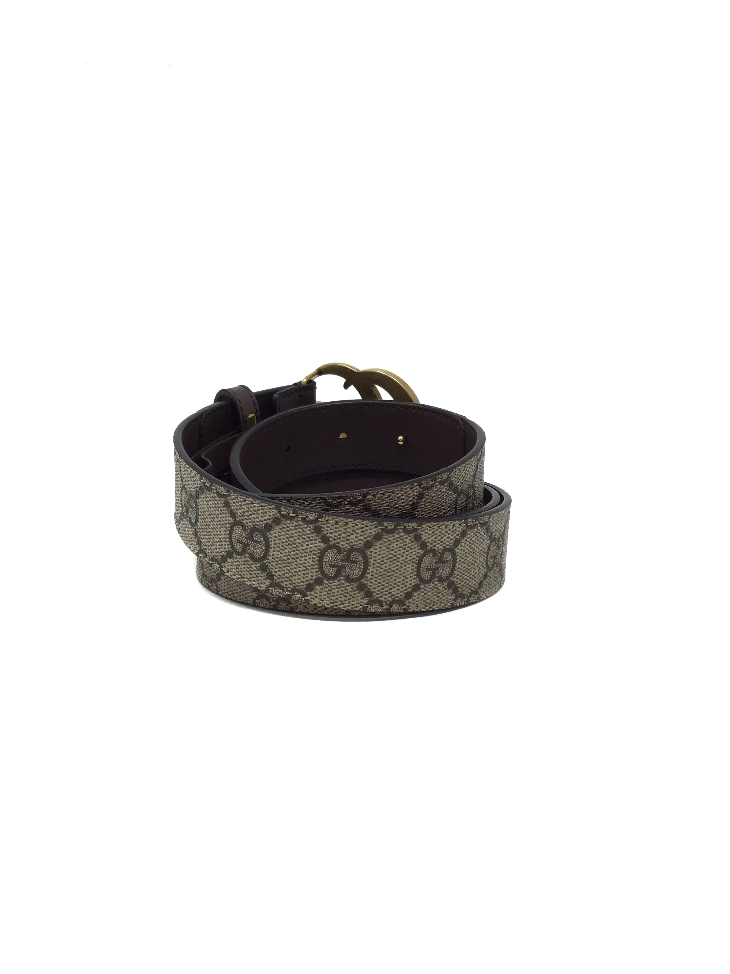 Gucci Size 100 Marmont Buckle GG Supreme & Leather Belt