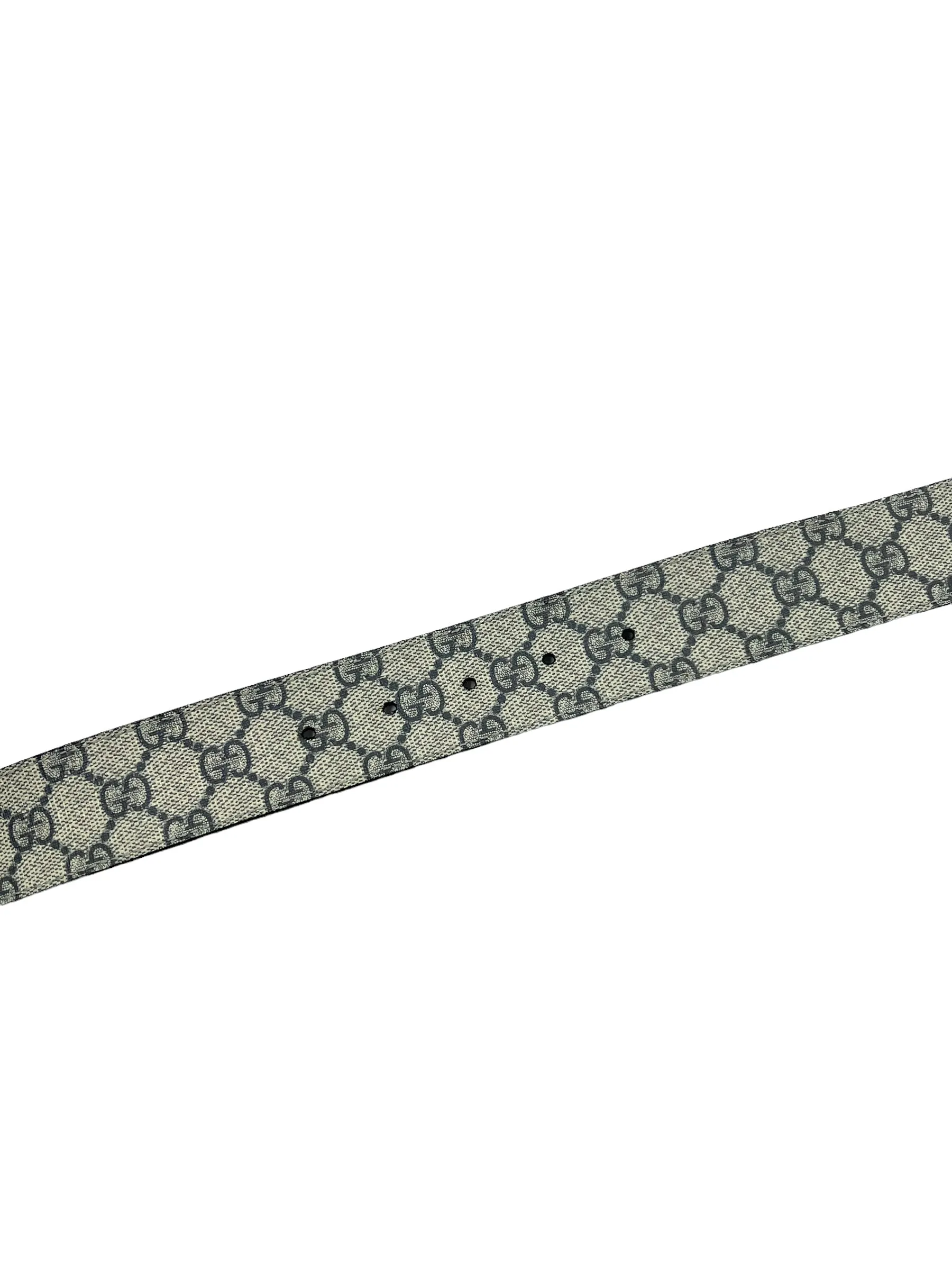 Gucci Size 85/34 Navy GG Supreme Reversible Belt