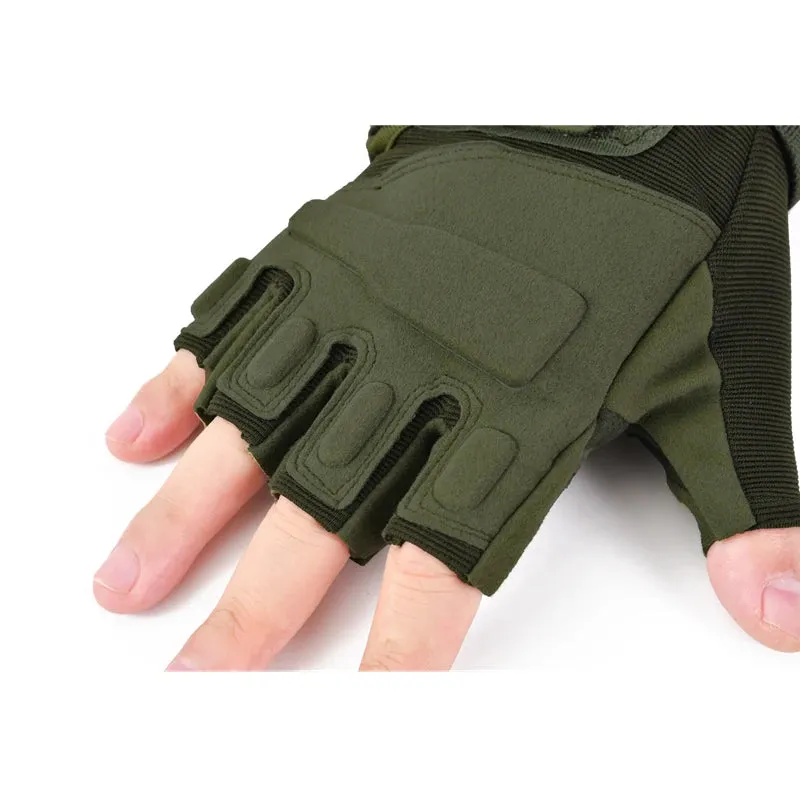 Half Finger Tactical Gloves - Outdoor Military Combat Shooting Hunting Sport Gloves for Men and Women