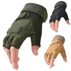 Half Finger Tactical Gloves - Outdoor Military Combat Shooting Hunting Sport Gloves for Men and Women