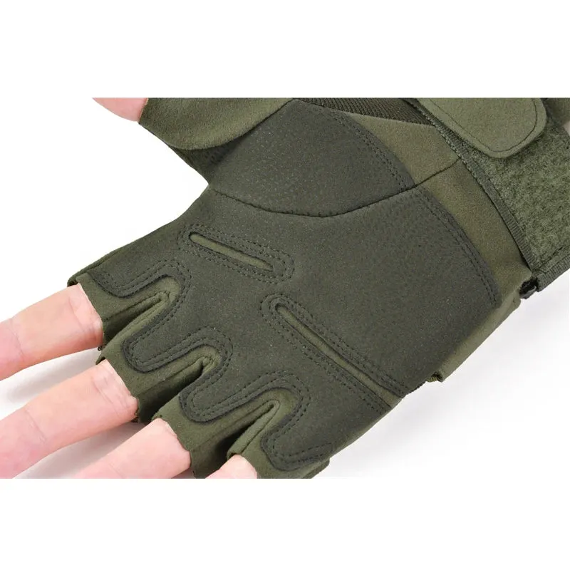 Half Finger Tactical Gloves - Outdoor Military Combat Shooting Hunting Sport Gloves for Men and Women