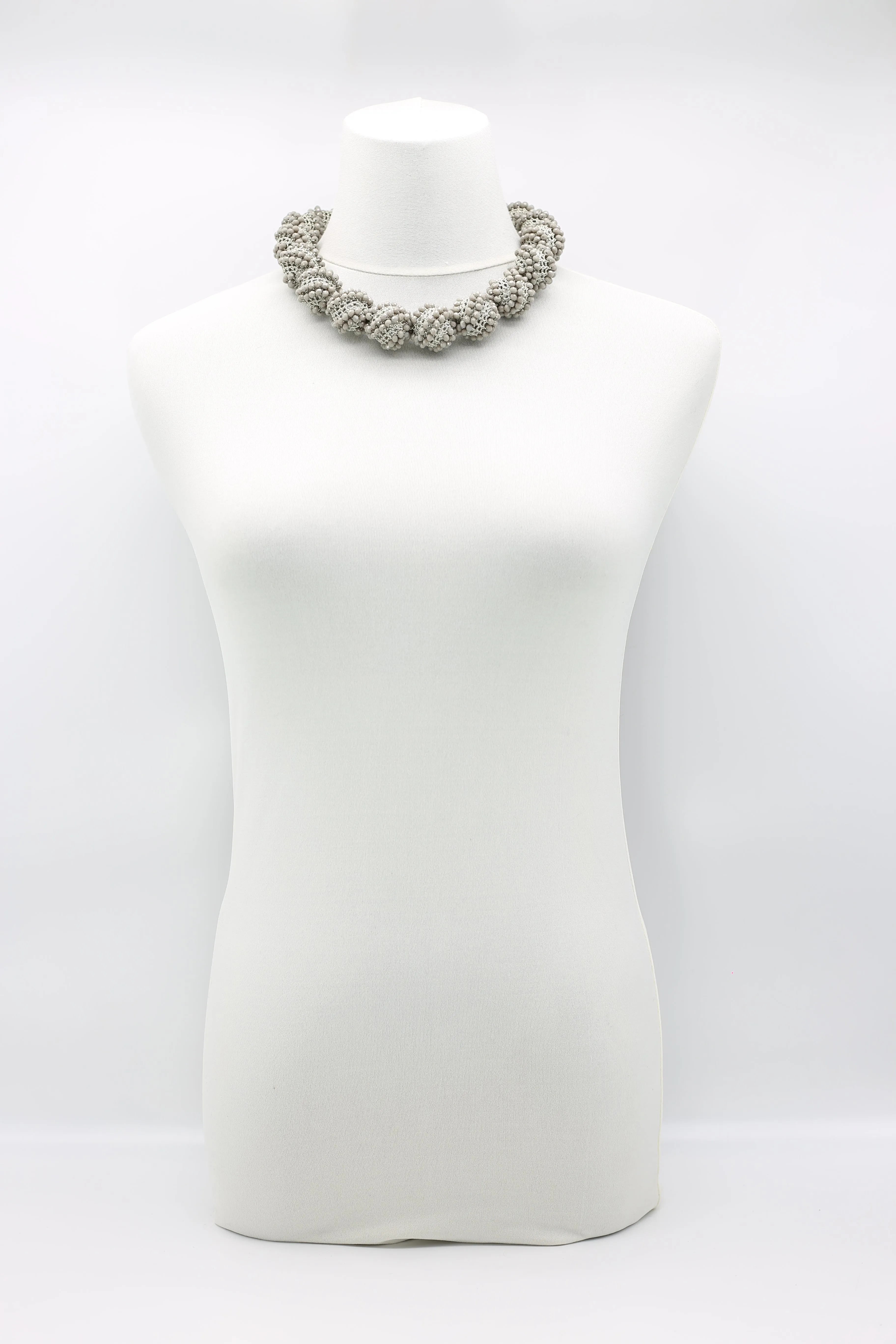 Hand-crocheted Crystal Balls Necklaces