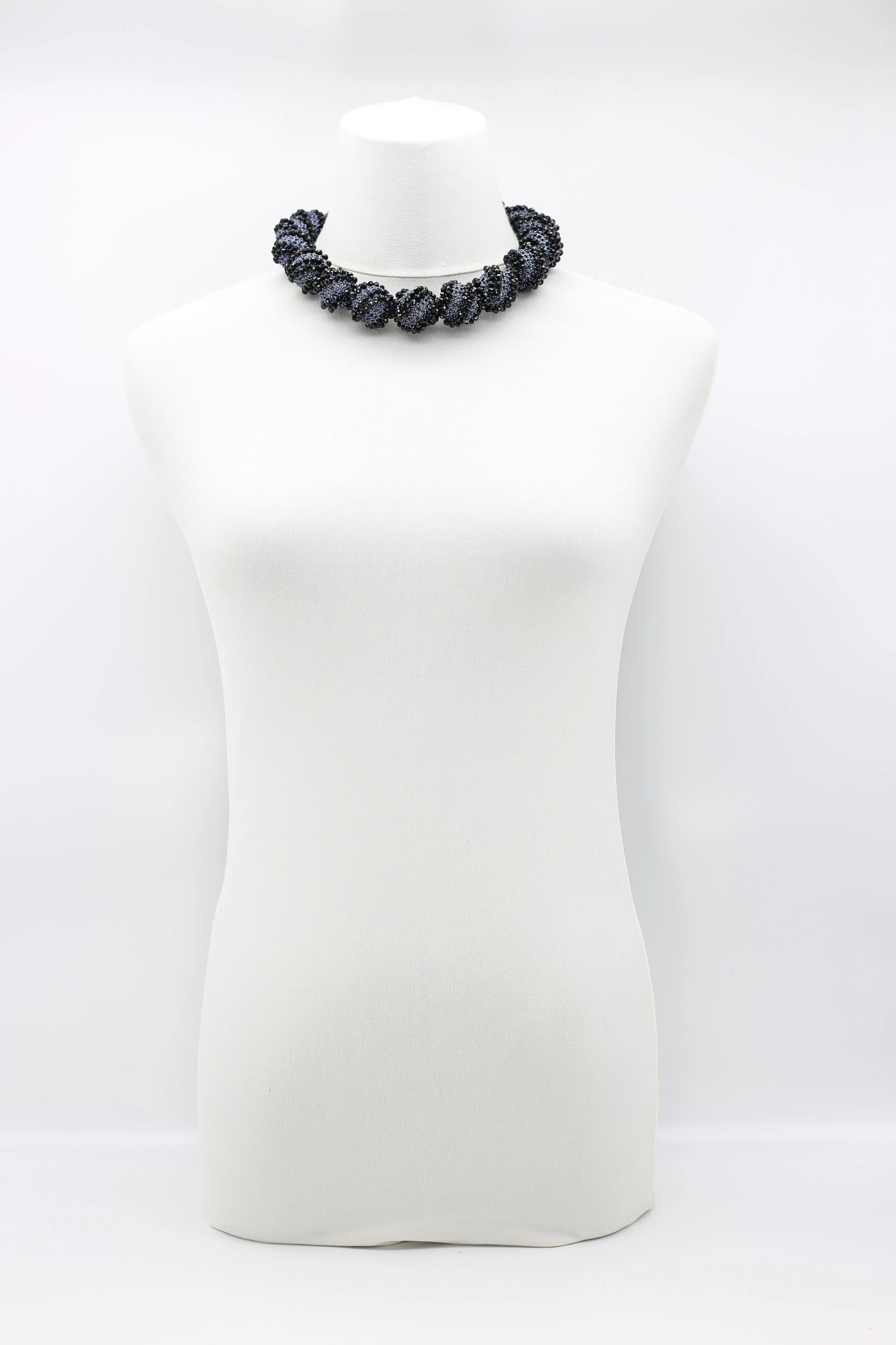 Hand-crocheted Crystal Balls Necklaces