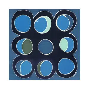 Hand Painted Silk Scarf- Dark Moon