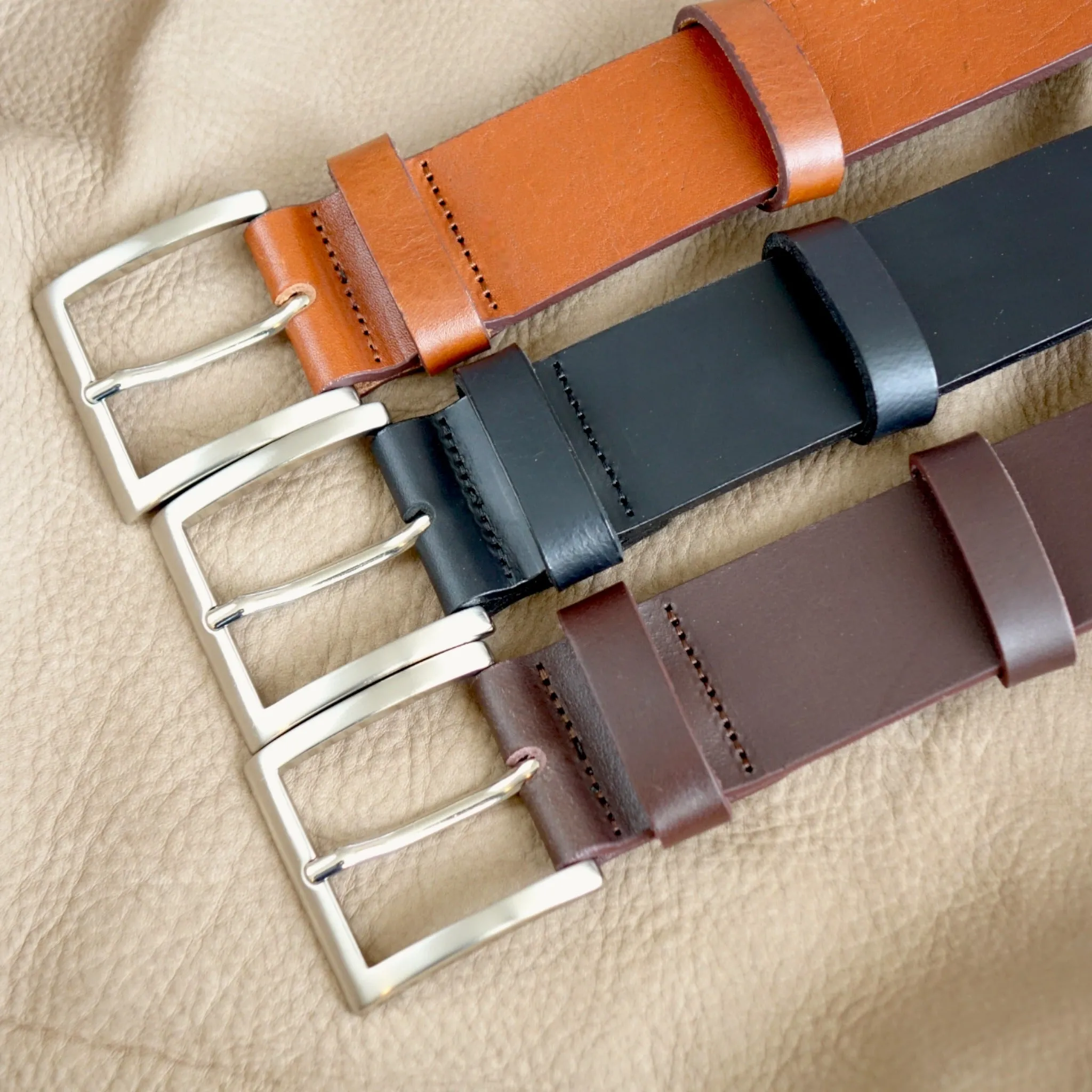 Handmade Leather Belts - Black