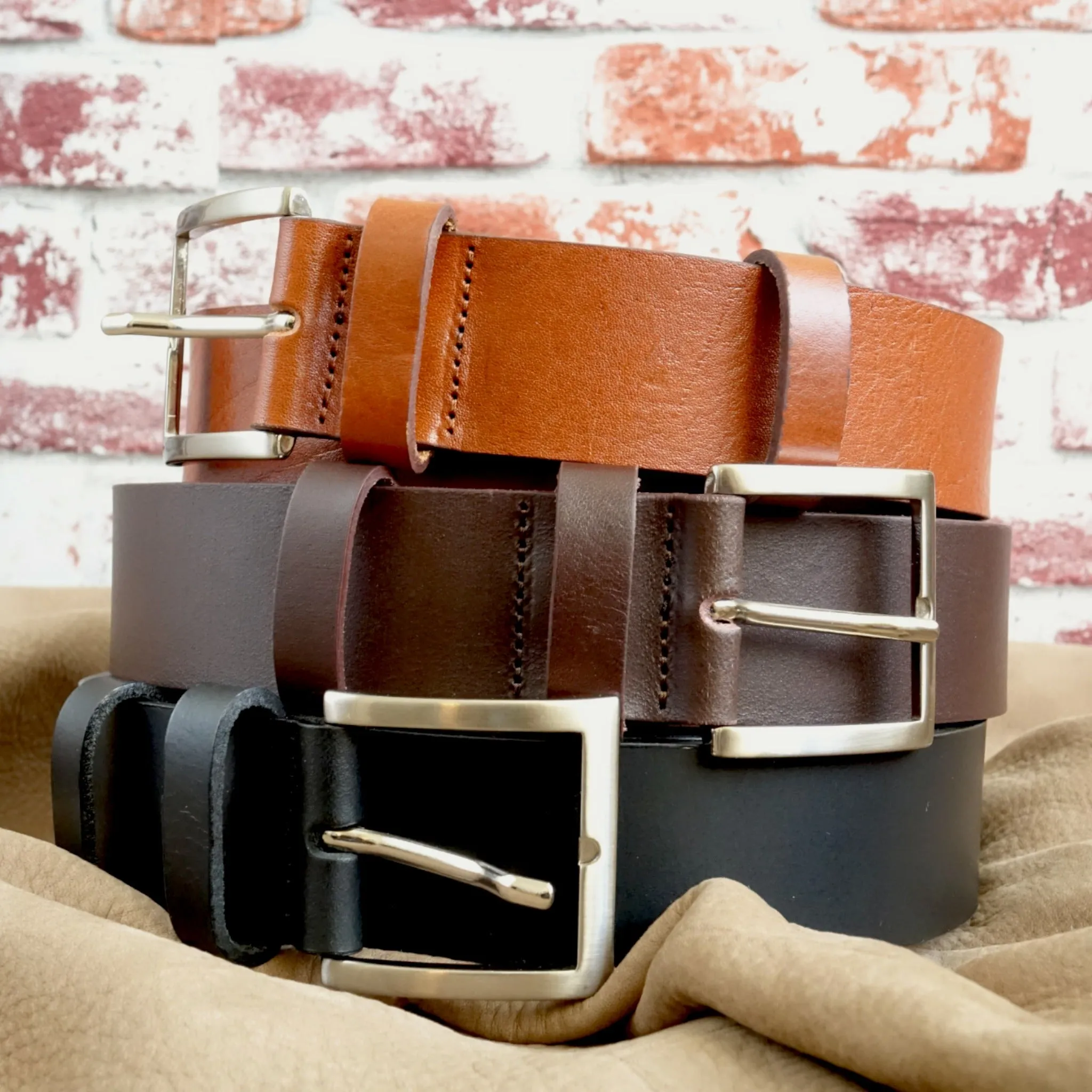 Handmade Leather Belts - Black