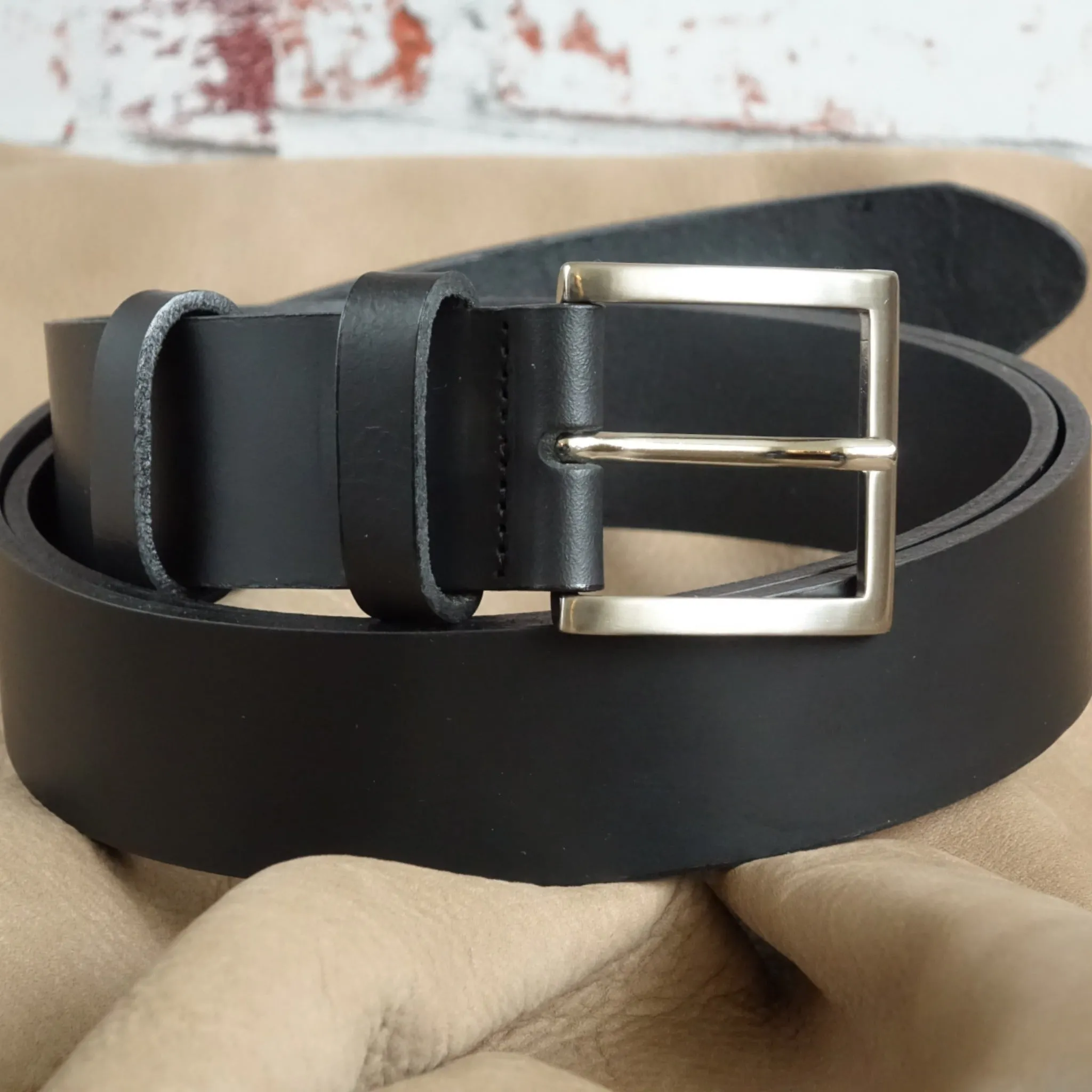 Handmade Leather Belts - Black