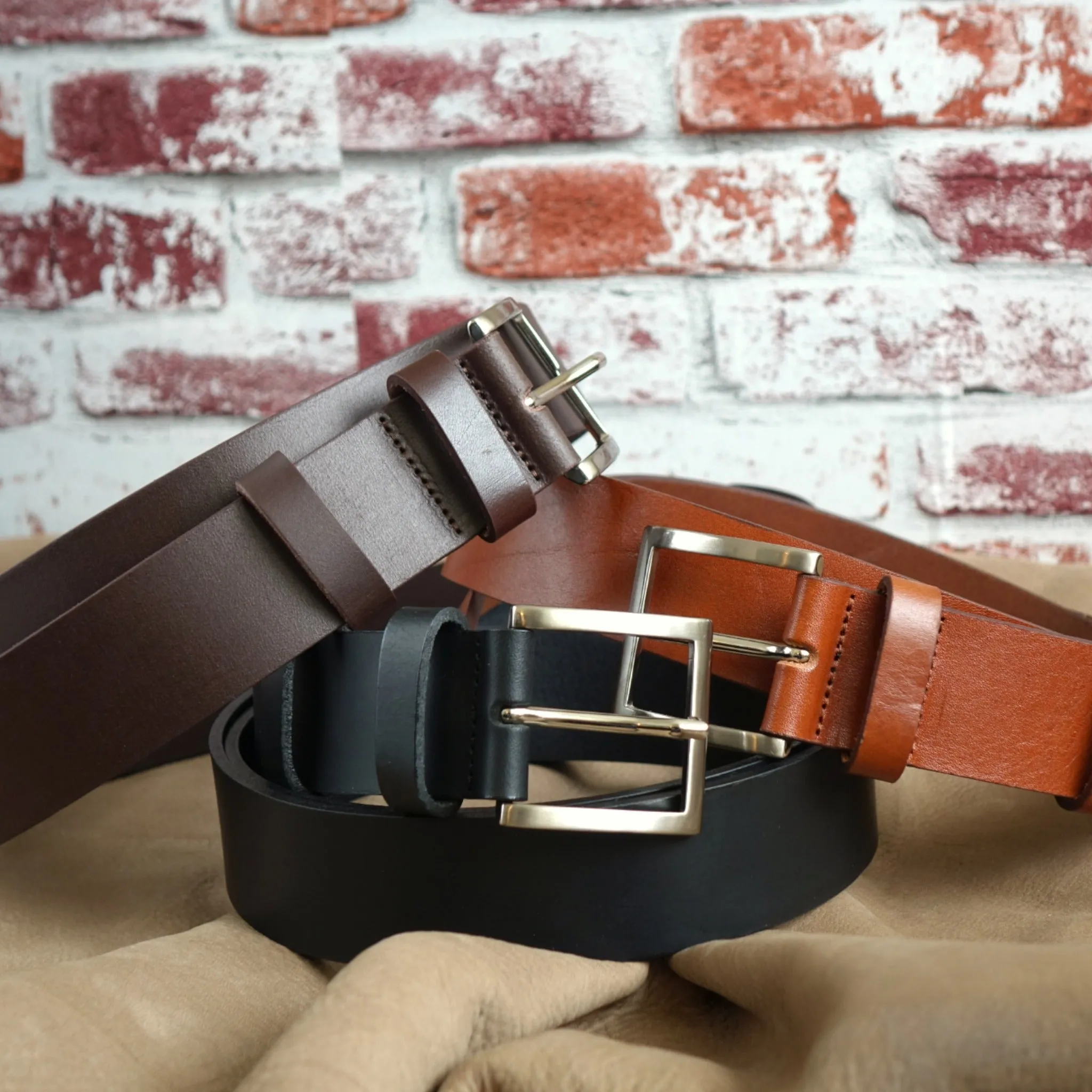 Handmade Leather Belts - Black