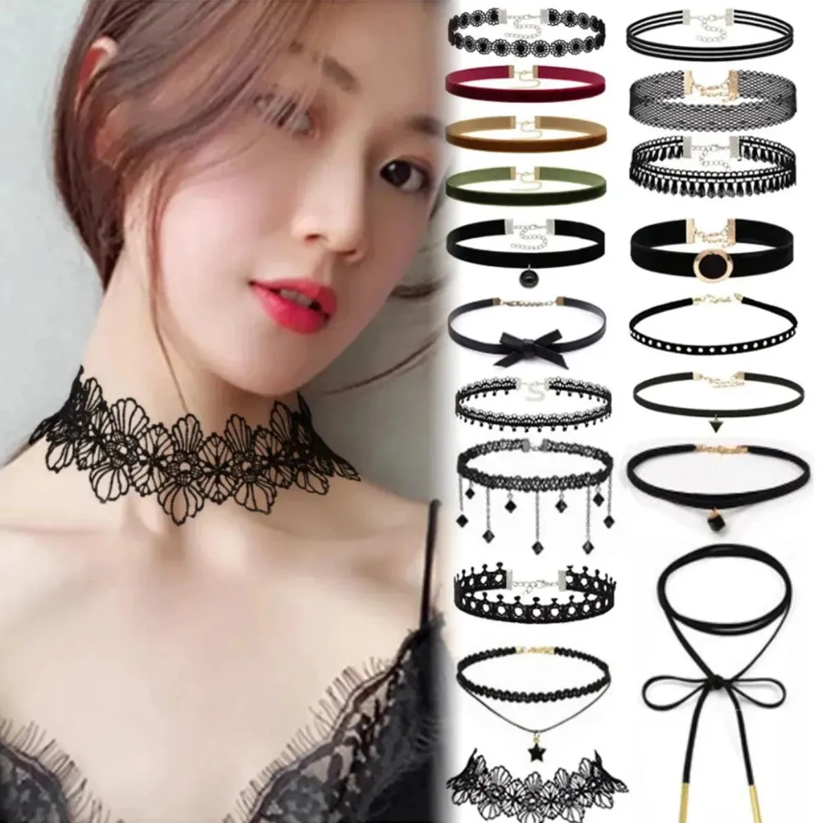 Handmade Velvet Lace Vintage Choker Necklaces
