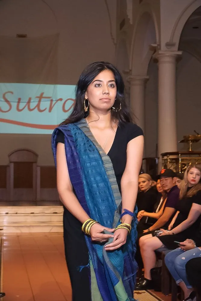Handwoven BLUE Silk Shawl - Limited Edition
