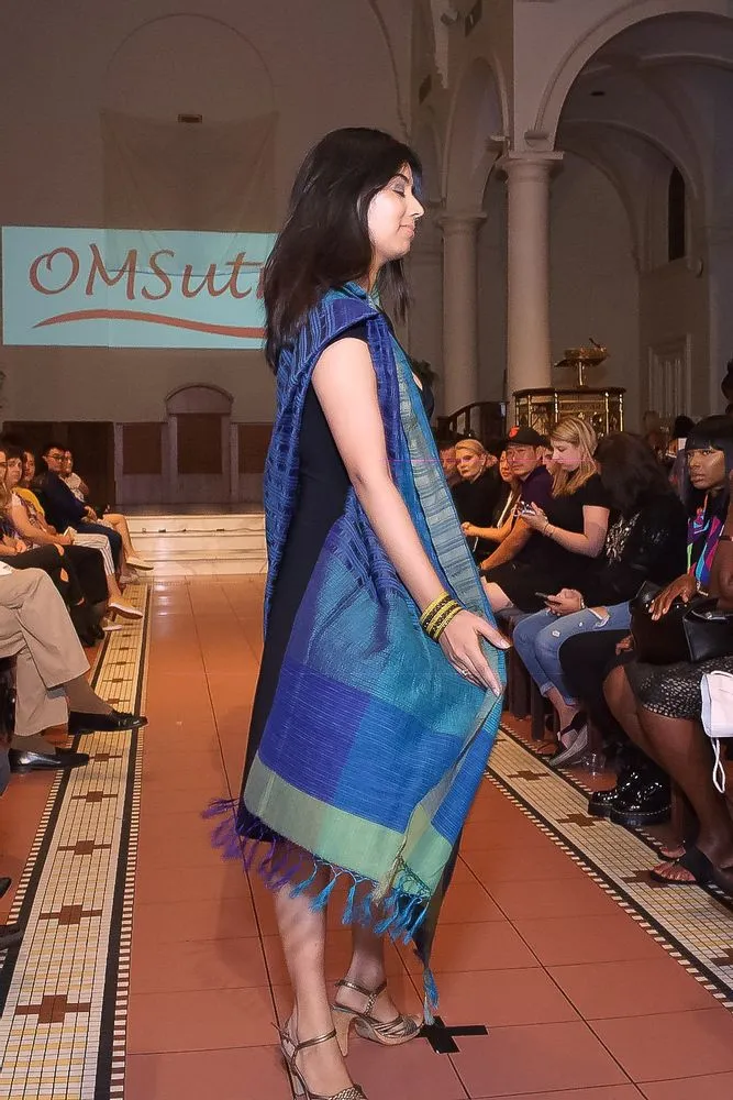 Handwoven BLUE Silk Shawl - Limited Edition