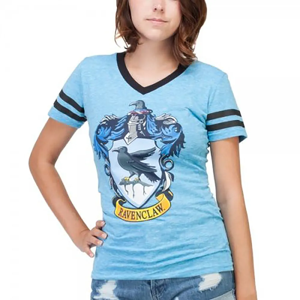 Harry Potter Ravenclaw Crest Logo V-Neck Women's Girls T-Shirt
