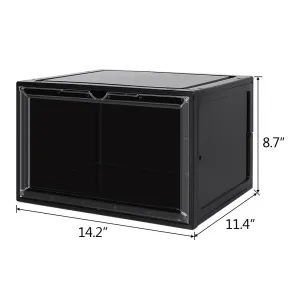 Hat Organizer & Premium Hat Storage Box for Baseball Caps - Obsidian Black