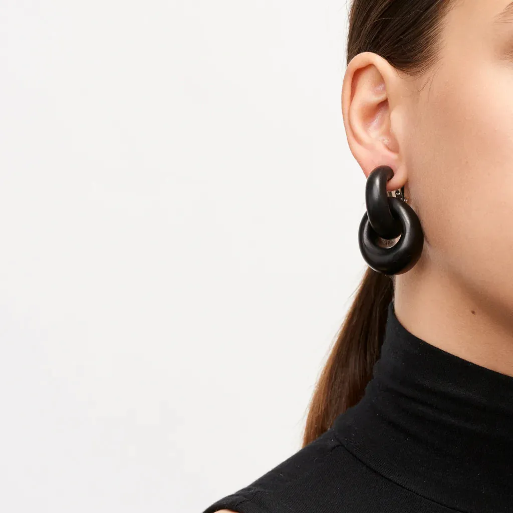 Havana Monies Ebony Chain Earrings