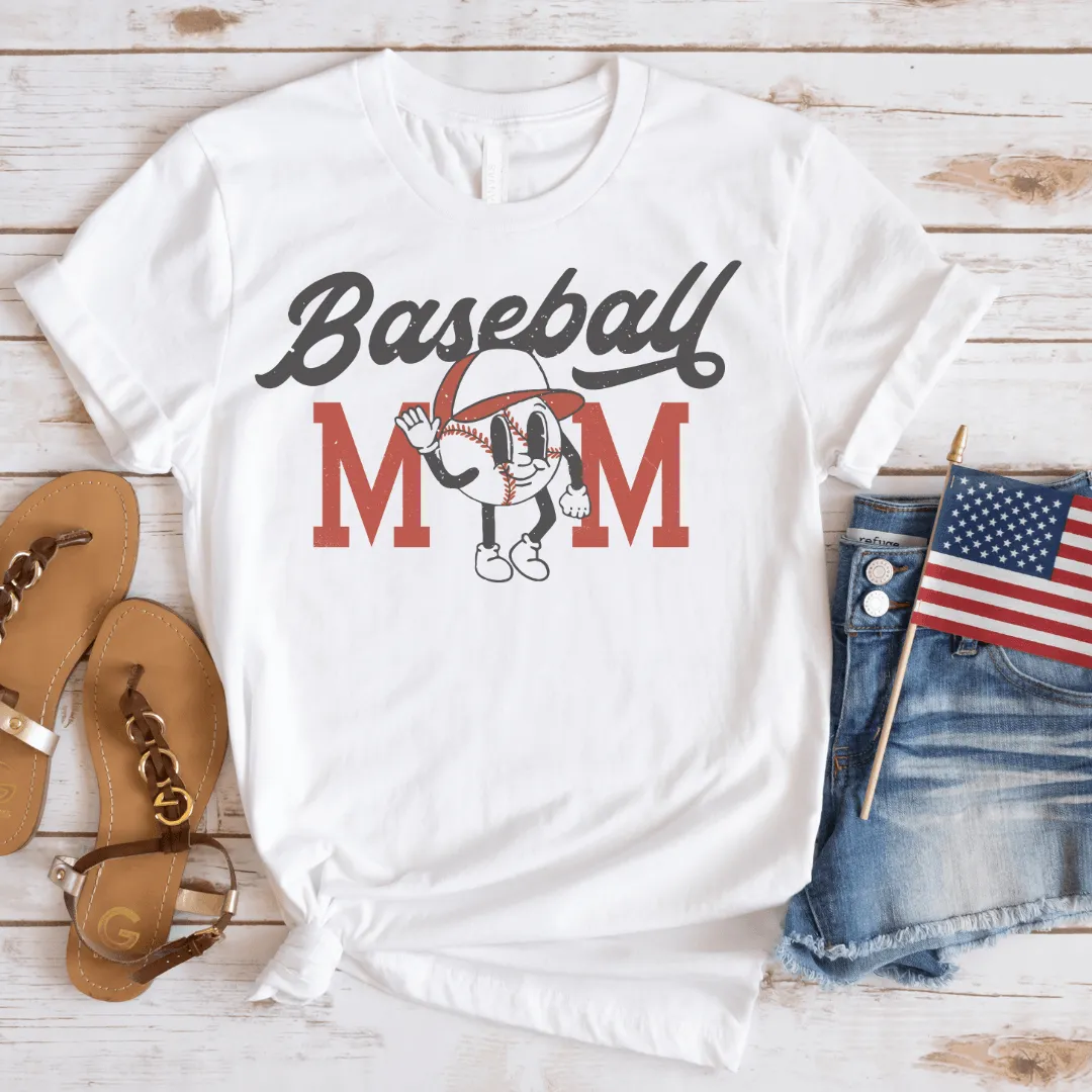 Hazel Blues® |  Retro Baseball Mom Graphic Tee