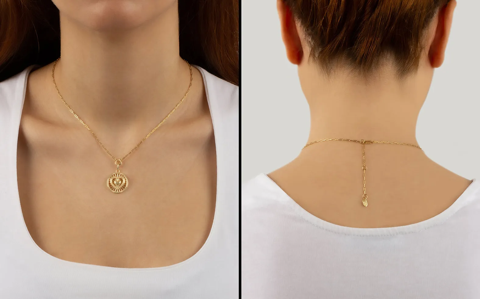 Heart Medallion Coin Necklaces