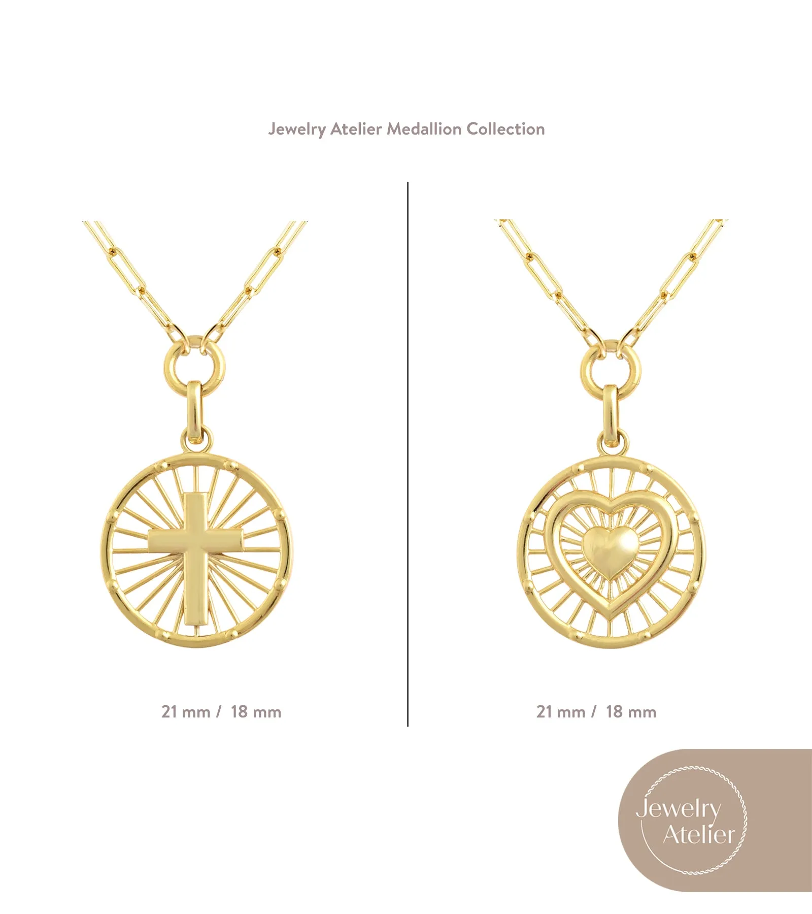 Heart Medallion Coin Necklaces