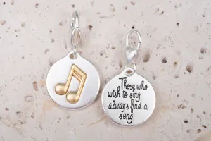 Heartfelt Emotions Silver 2-Tone Medallion - Eighth Note