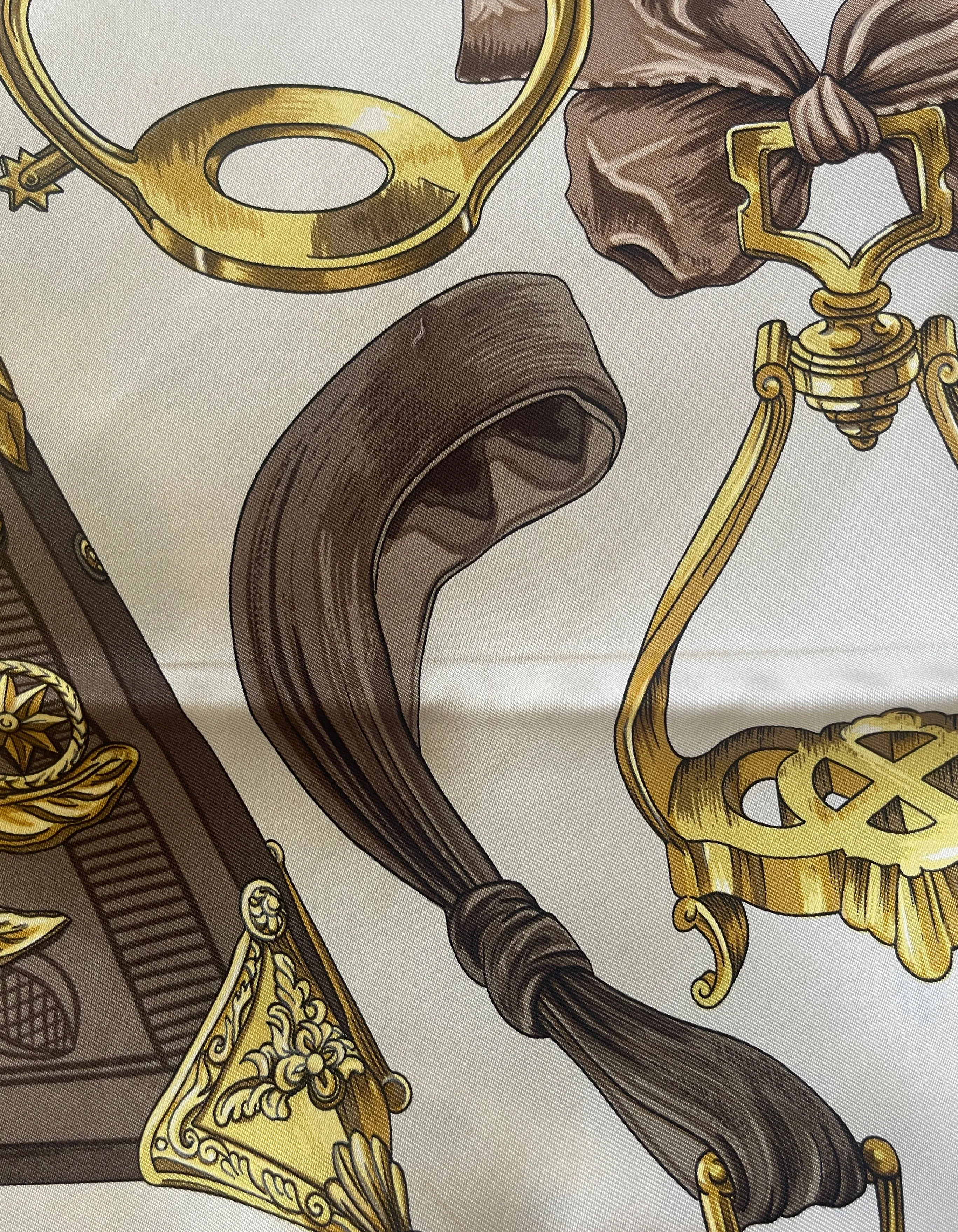 Hermes Burgundy Etriers 90cm Silk Scarf