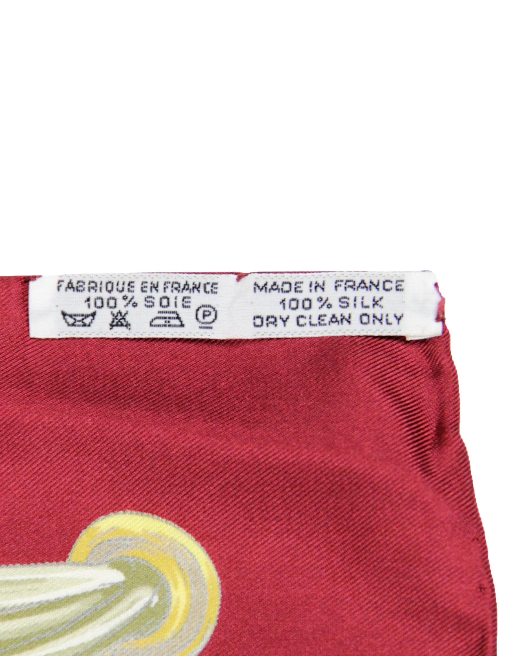 Hermes Burgundy Etriers 90cm Silk Scarf