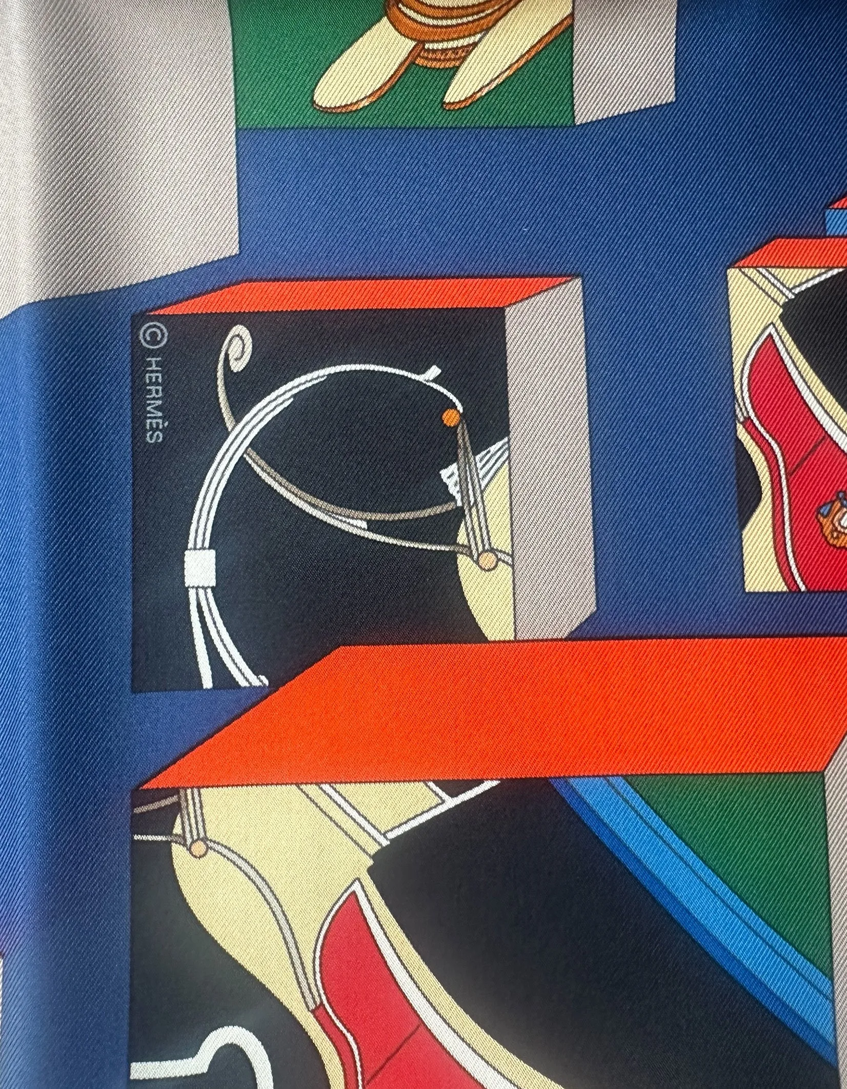 Hermes NEW Springs Springs Bague 90cm silk scarf