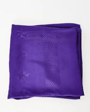Hermès Purple Silk Star Logo Scarf