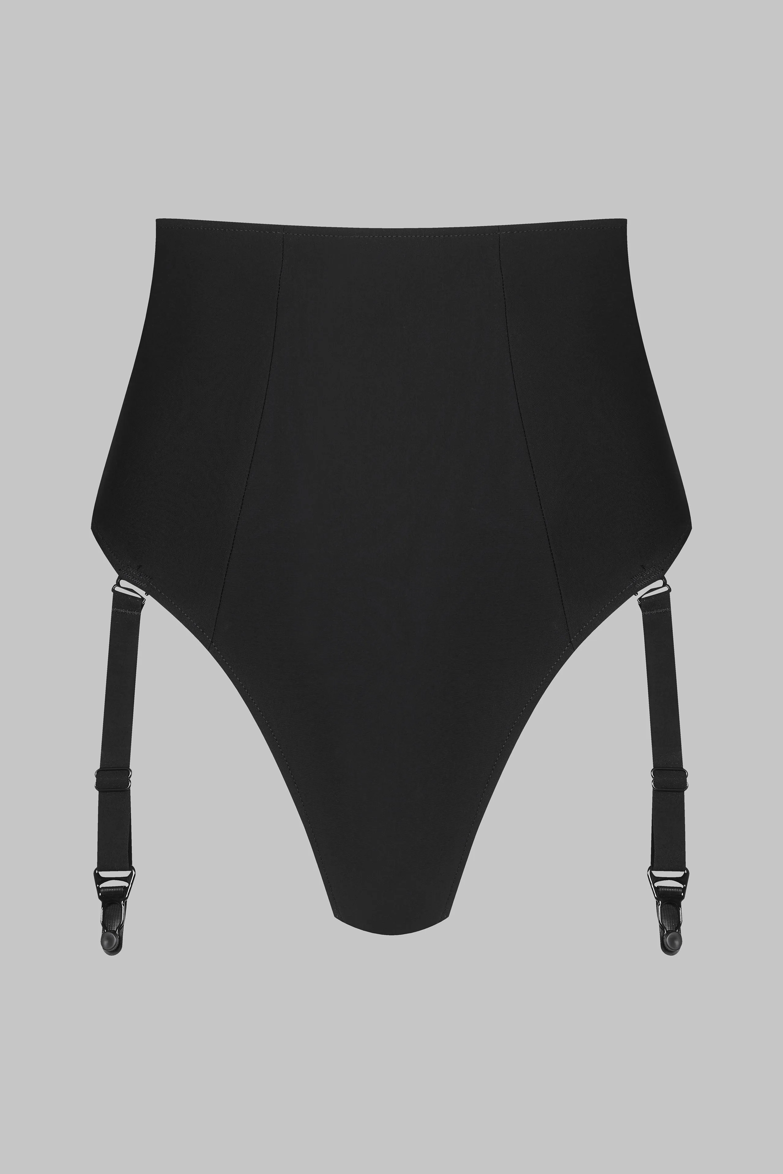 High waist tanga with suspenders - Nuit Infinie