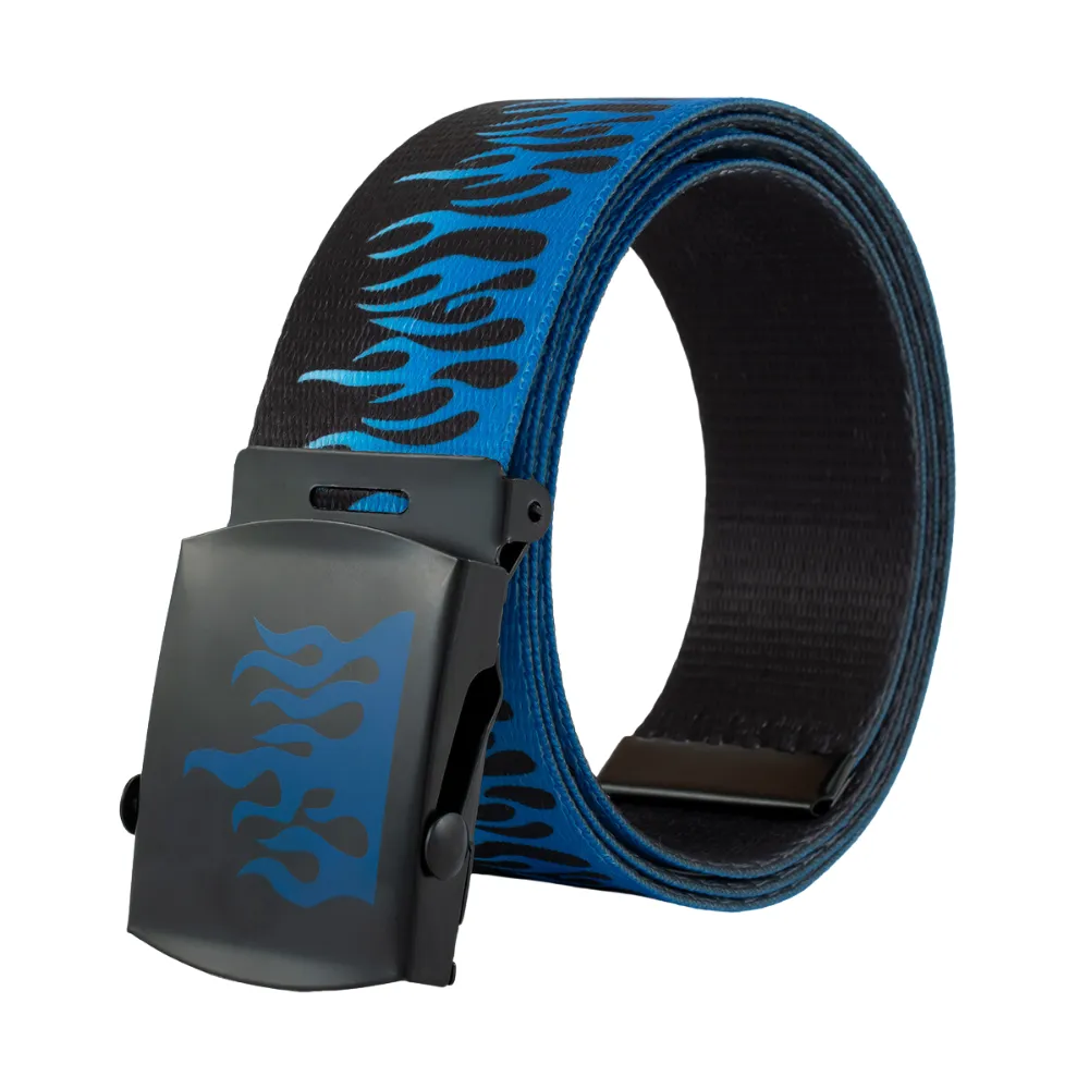 Hip-hop Canvas Flame Belt