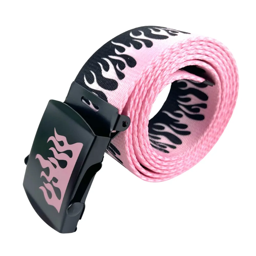 Hip-hop Canvas Flame Belt