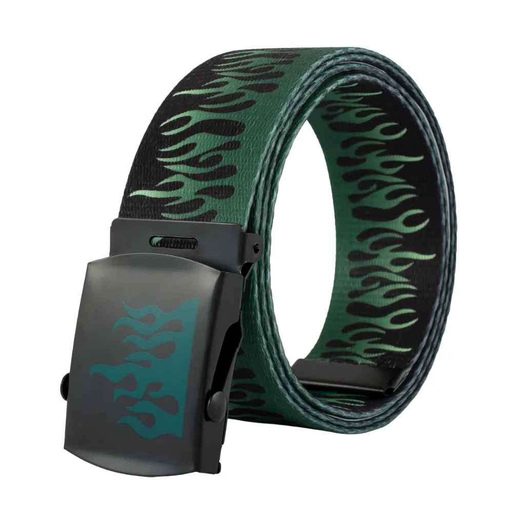 Hip-hop Canvas Flame Belt