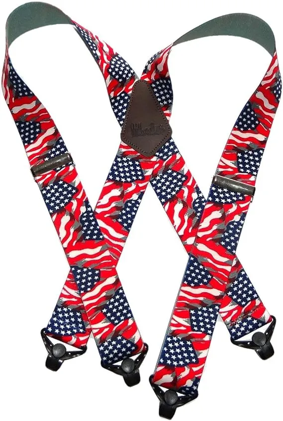 Holdup 2" Wide Contractor Suspenders with Patented Gripper Clasps