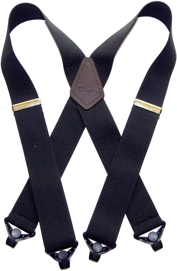 Holdup 2" Wide Contractor Suspenders with Patented Gripper Clasps