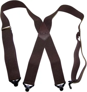 Holdup 2" Wide Contractor Suspenders with Patented Gripper Clasps