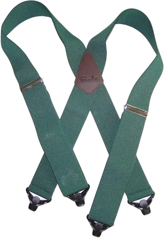 Holdup 2" Wide Contractor Suspenders with Patented Gripper Clasps