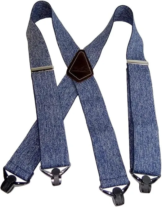 Holdup 2" Wide Contractor Suspenders with Patented Gripper Clasps