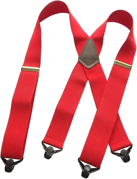 Holdup 2" Wide Contractor Suspenders with Patented Gripper Clasps