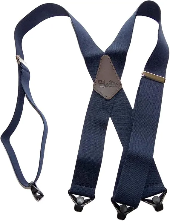 Holdup 2" Wide Contractor Suspenders with Patented Gripper Clasps