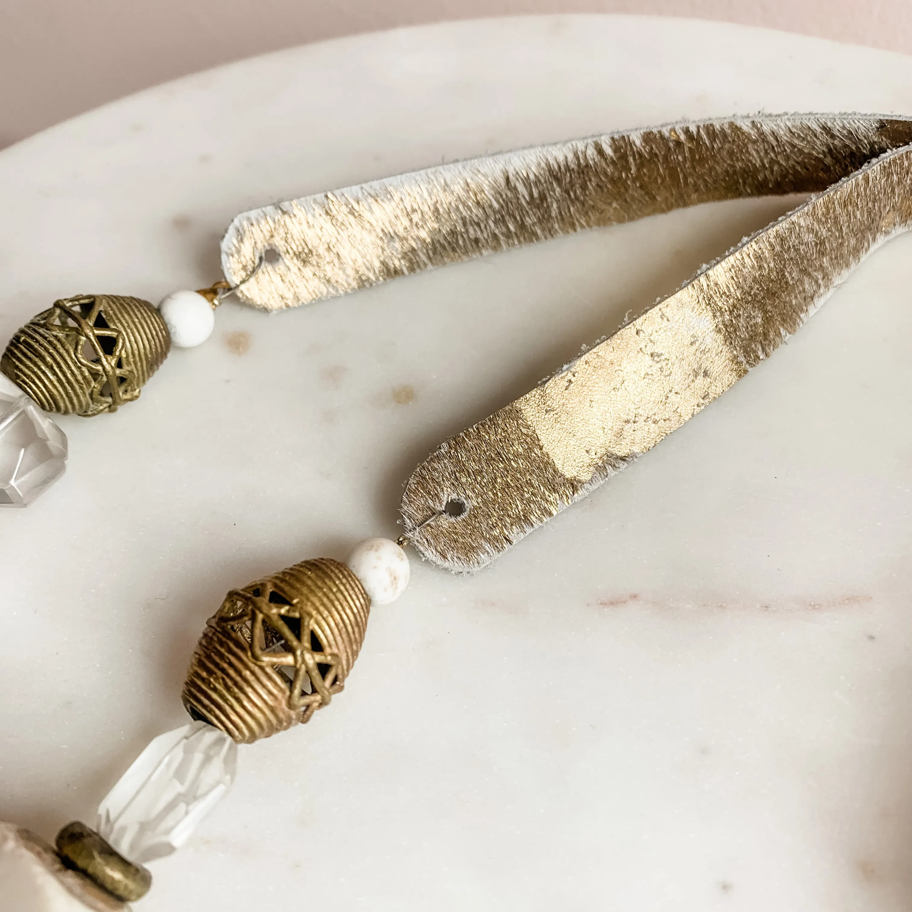 Holiday House Gold Accented Pearl Statement Necklace